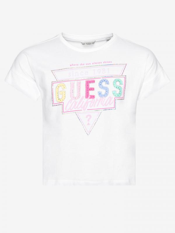 Triko dětské Guess Bílá
