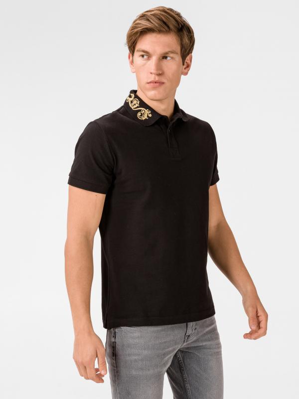 Polo triko Versace Jeans Couture Černá