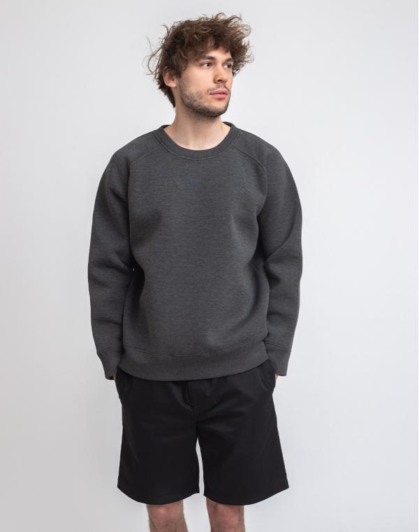 M.C.Overalls Bonded Jersey Sweatshirt Charcoal M