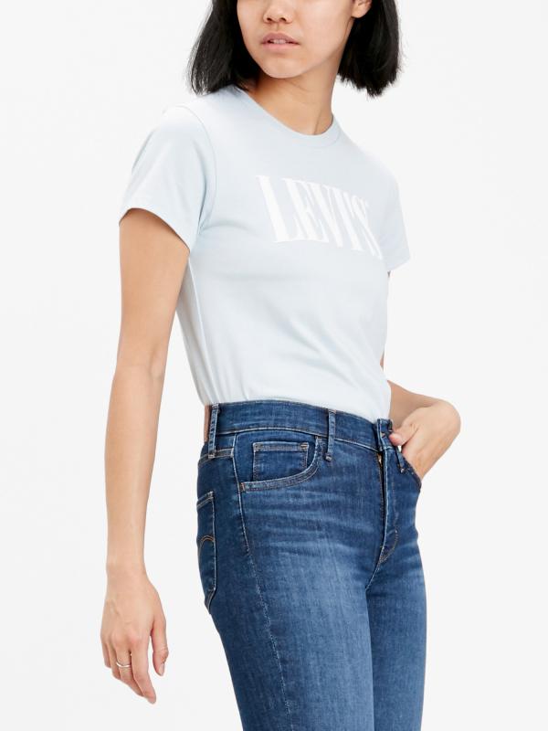 Tričko LEVI'S The Perfect Tee 90S Serif T2 Baby Blue Modrá