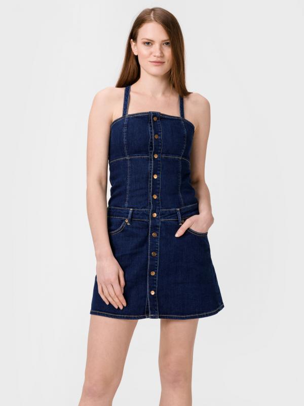 Flame Šaty Pepe Jeans Modrá