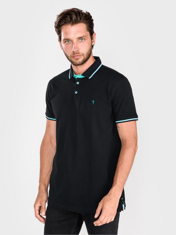 Polo triko Trussardi Jeans Černá