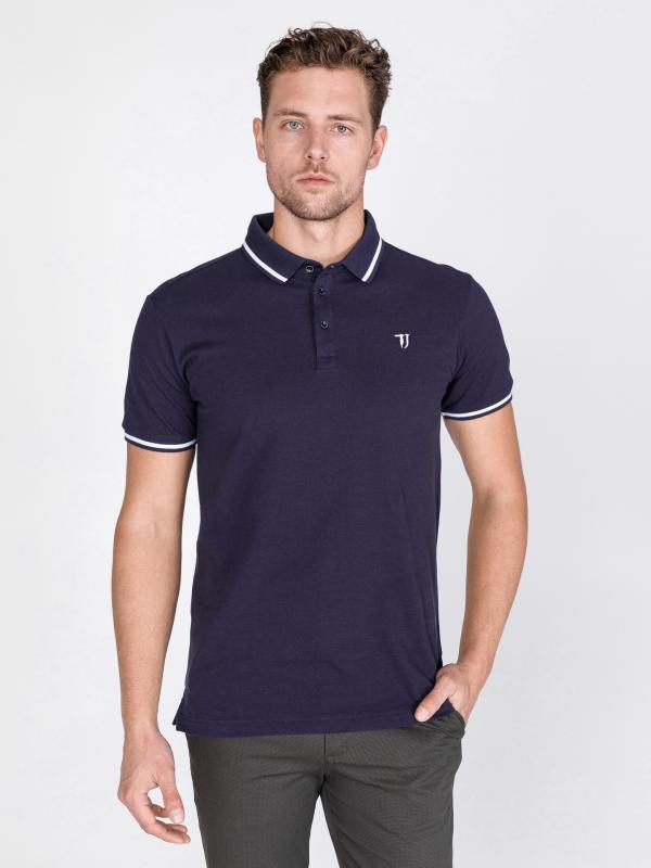 Polo triko Trussardi Jeans Modrá