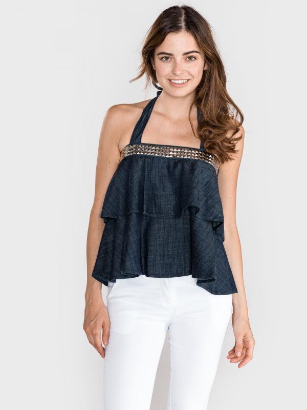 Top TWINSET Modrá