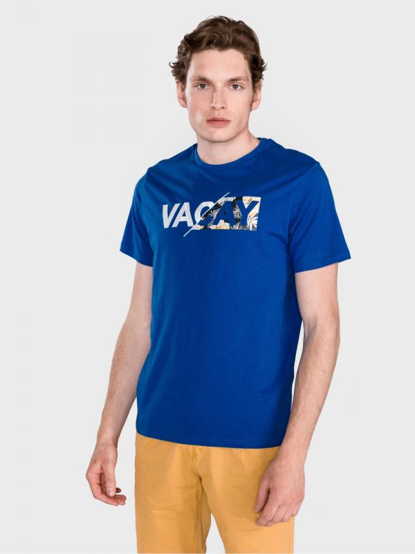 Wavy Triko Jack & Jones Modrá