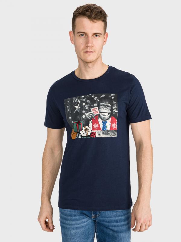 Jingle Triko Jack & Jones Modrá