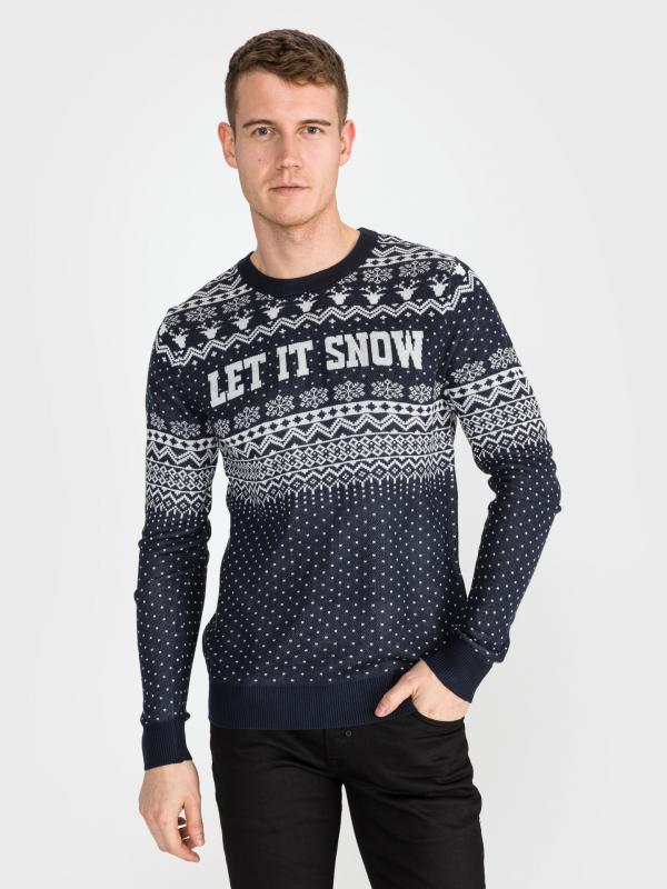 Jingle Svetr Jack & Jones Modrá