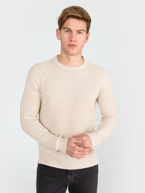Rib Svetr Jack & Jones Béžová