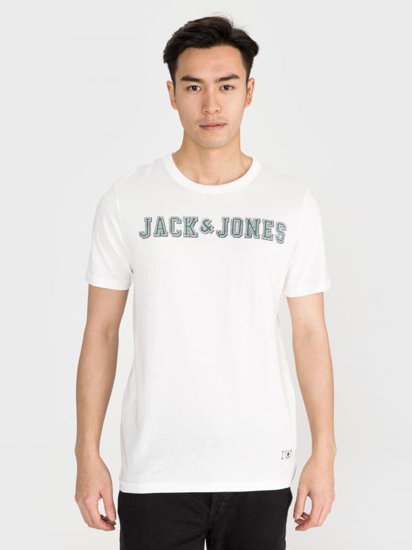 Blu. Triko Jack & Jones Bílá