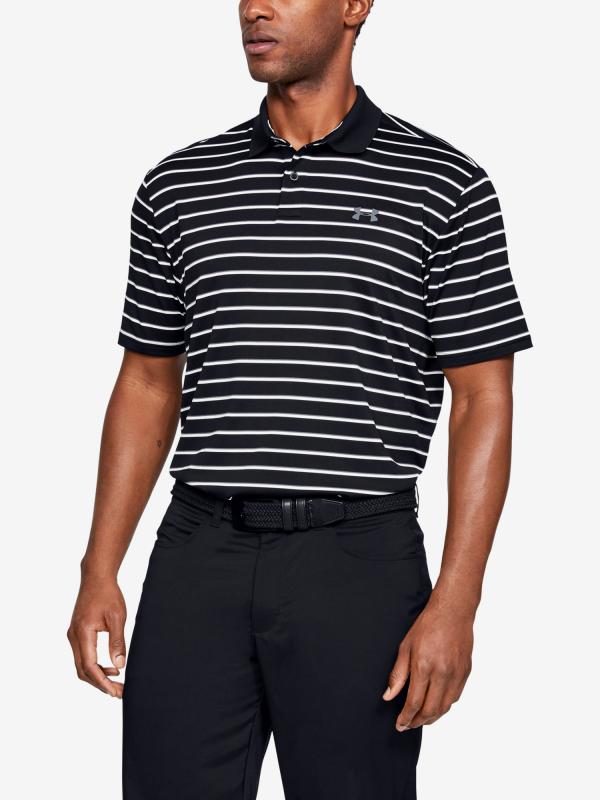 Tričko Under Armour Performance Polo 2.0 Divot Stripe Černá
