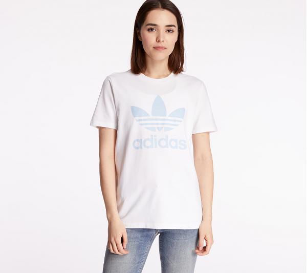 adidas Trefoil Tee White/ Clear Sky
