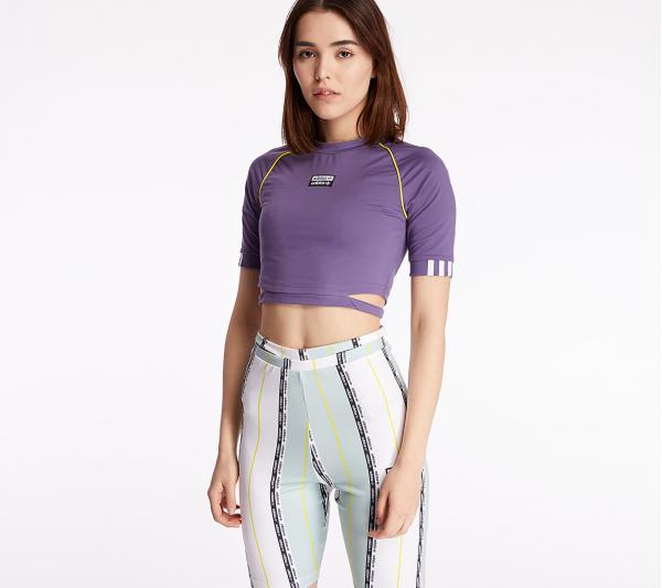 adidas Cropped Tee Tech Purple