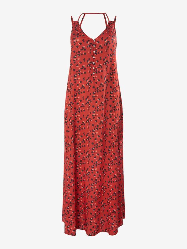 Šaty O'Neill Lw Belinda Aop Long Dress Červená
