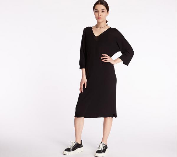 Pietro Filipi Lady's Seamless Knitted Dress Black