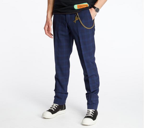 Pietro Filipi Men's Wool Trousers Dark Blue