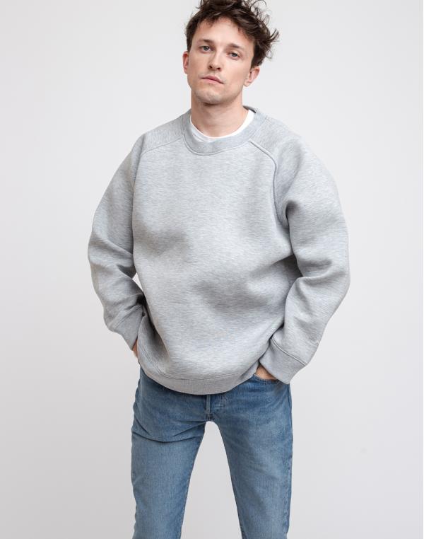 M.C.Overalls Bonded Jersey Sweatshirt Light Grey XS