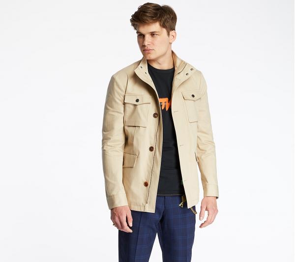 Pietro Filipi Men's "Safari Four Pocket" Style Anorak Beige