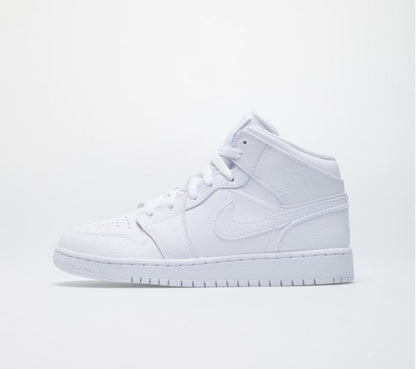 Jordan Air 1 Mid (GS) White/ White-White