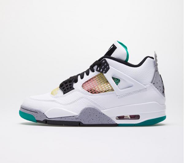 Jordan Wmns Air 4 Retro White/ Black-University Red-Lucid Green