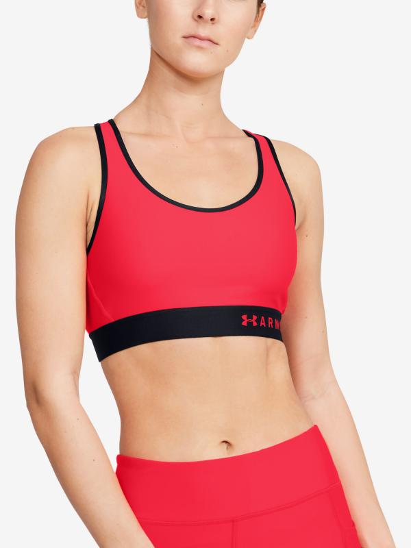 Kompresní podprsenka Under Armour Armour Mid Keyhole Bra Červená