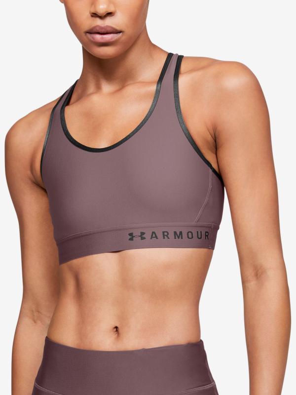 Kompresní podprsenka Under Armour Armour Mid Keyhole Bra Růžová