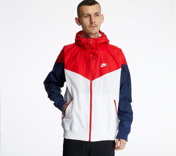 Nike Sportswear SCE Wr Hooded Jacket White/ University Red/ Midnight Navy/ White