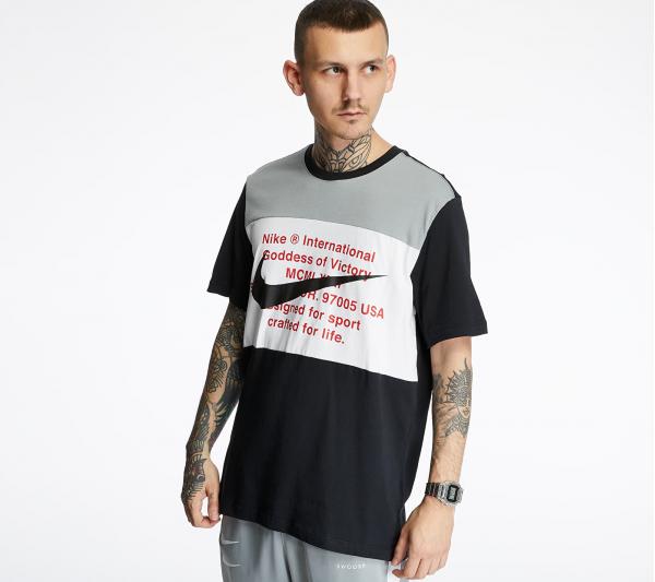 Nike Sportswear Swoosh Tee Black/ Particle Grey/ White