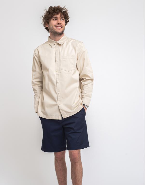 M.C.Overalls Pollycotton Snap Shirt Oatmeal M