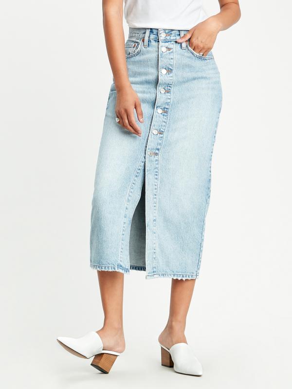 Button Front Sukně Levi's® Modrá
