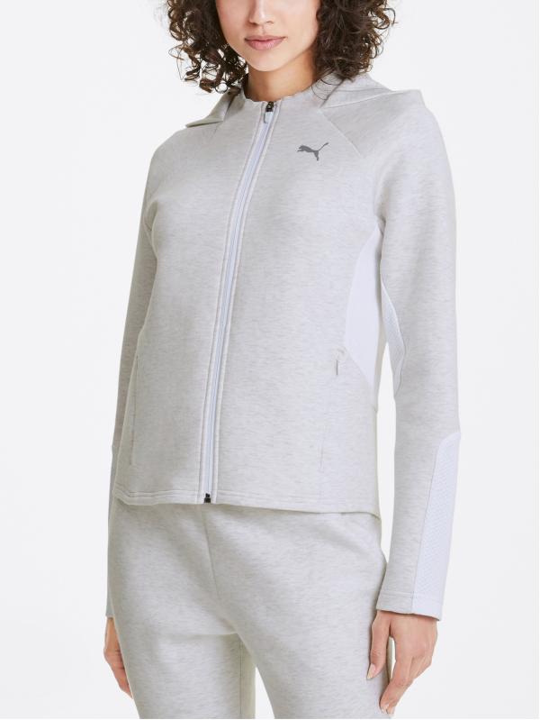 Mikina Puma Evostripe Fz Hoody Bílá