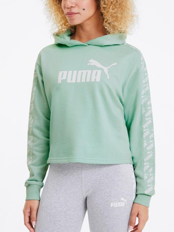 Mikina Puma Amplified Cropped Hoody Tr Zelená