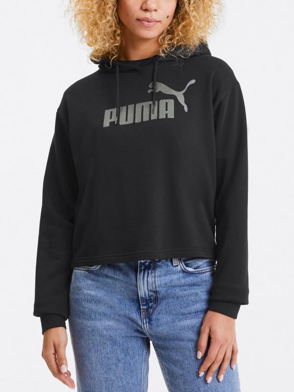Mikina Puma Ess+ Metallic Hoody Tr Černá