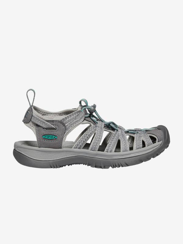 Sandály Keen Whisper W Medium Grey/Peacock Green Us Šedá