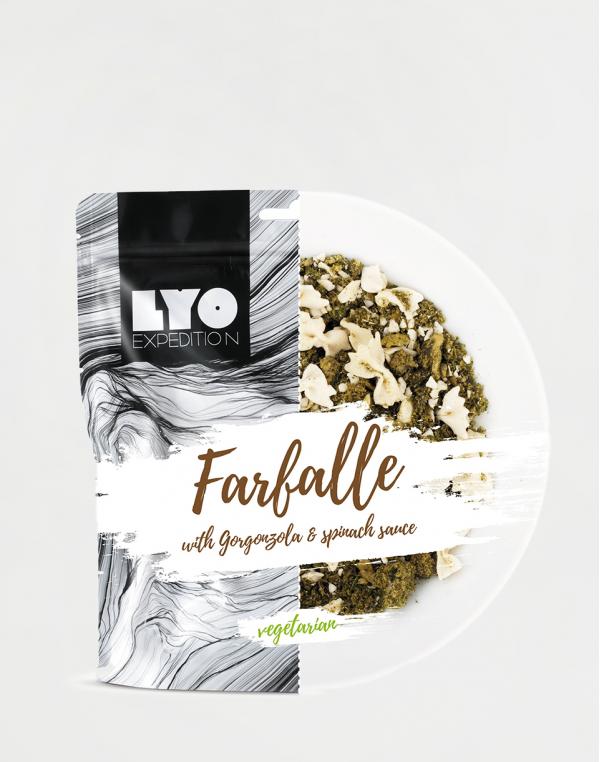 Lyo Food Těstoviny s gorgonzolou a špenátem 500g