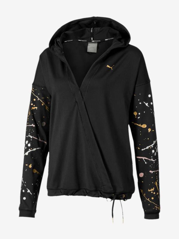 Mikina Puma Metal Splash Lux Wrap Hoodie Černá
