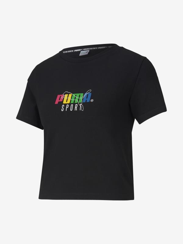 Tričko Puma Tfs Graphic Crop Top Černá