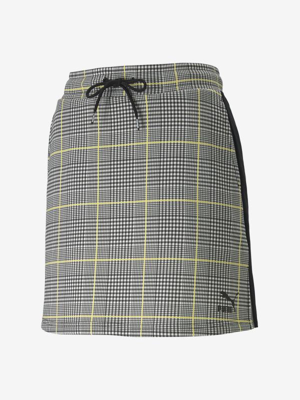 Sukně Puma Recheck Pack Mini Skirt Šedá