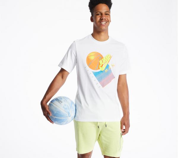 Jordan Jumpman Basketball Tee White/ Lemon Venom