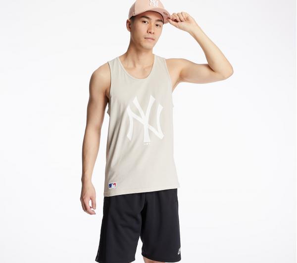 New Era MLB Team Logo New York Yankees Tank Beige