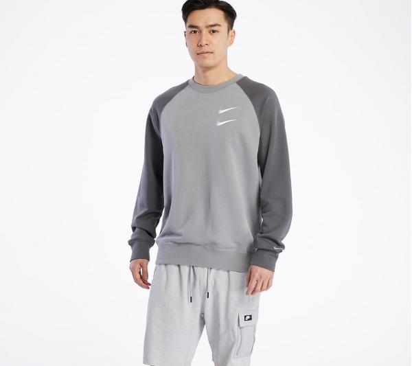 Nike Sportswear Swoosh Ft Crewneck Particle Grey/ Iron Grey/ White