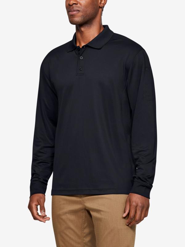 Tričko Under Armour Tac Performance Polo Ls Černá