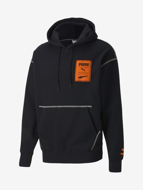 Mikina Puma Recheck Pack Graphic Hoodie Černá