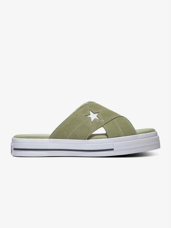 Pantofle Converse One Star Sandal Zelená