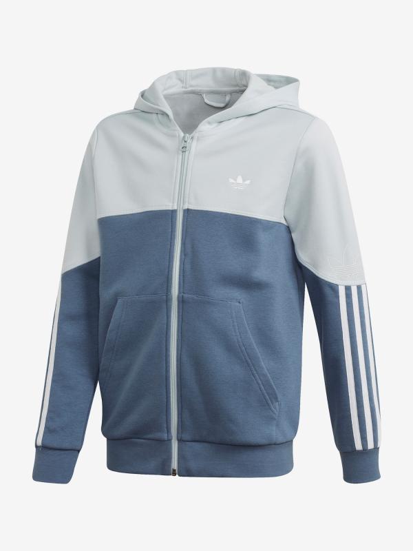 Mikina adidas Originals Outline Fz Hood Modrá