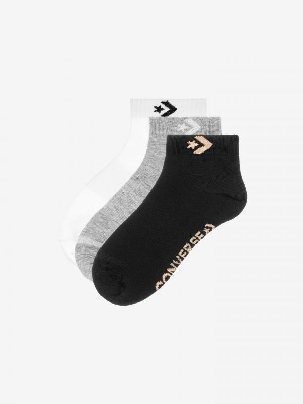 Ponožky Converse 3Pp Women’S Star Chevron Logo, Flat Knit Barevná