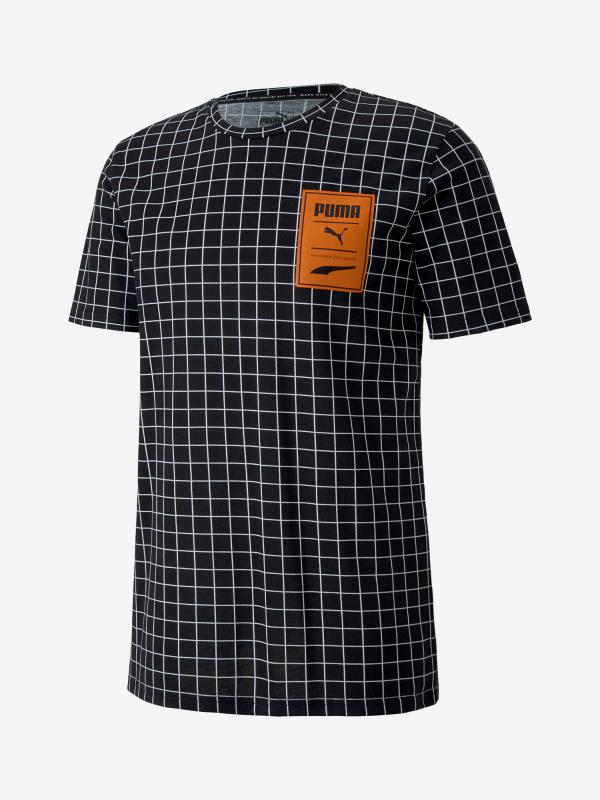 Tričko Puma Recheck Pack Aop Tee Černá
