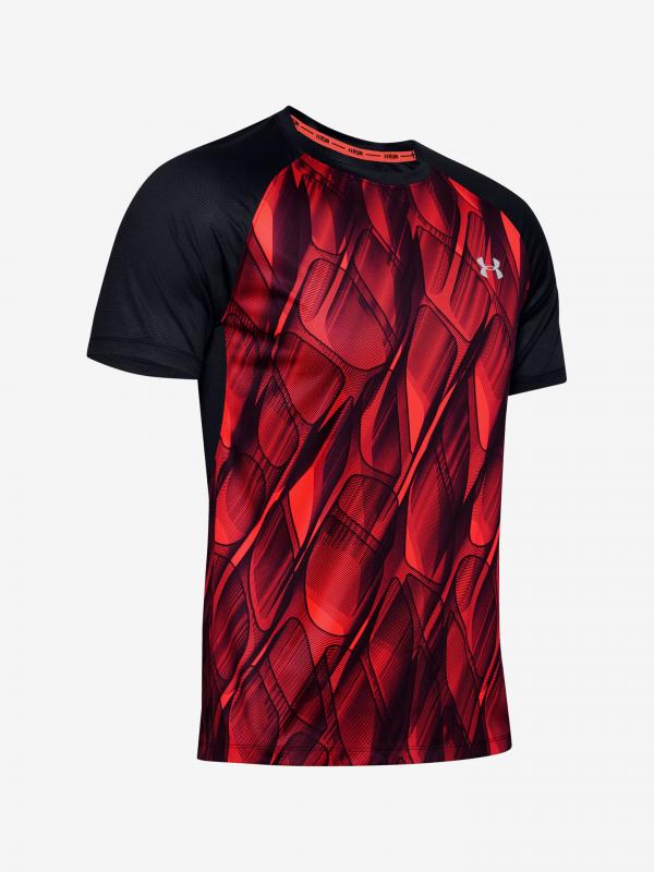 Tričko Under Armour M Qlifier Iso-Chill Printed Short S Červená
