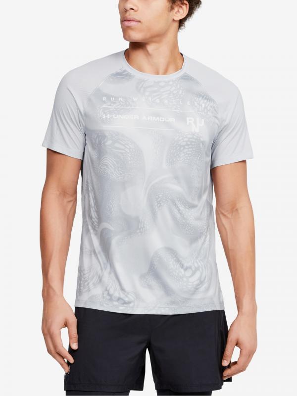 Tričko Under Armour M Qlifier Iso-Chill Weightless Shor Šedá