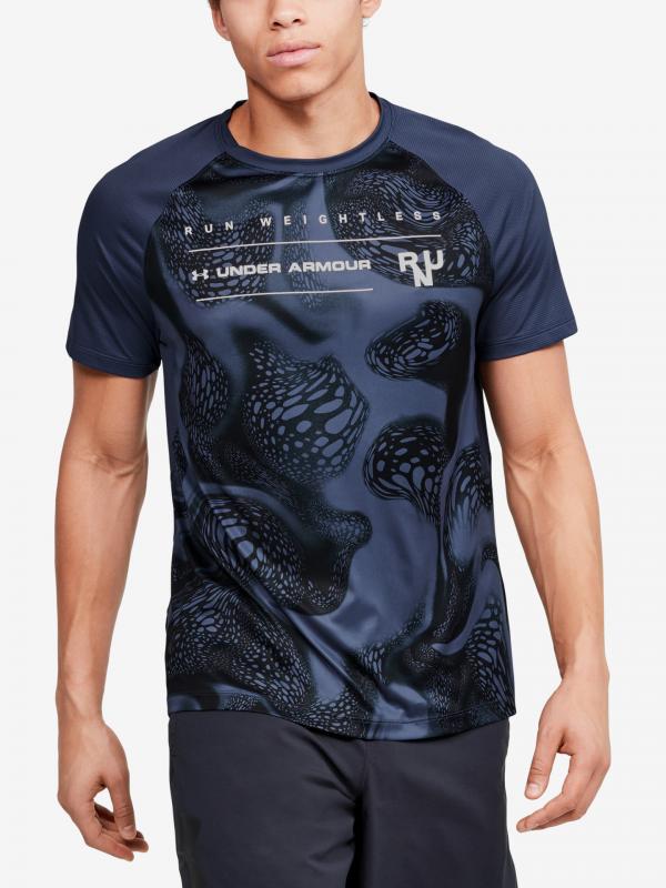 Tričko Under Armour M Qlifier Iso-Chill Weightless Shor Modrá