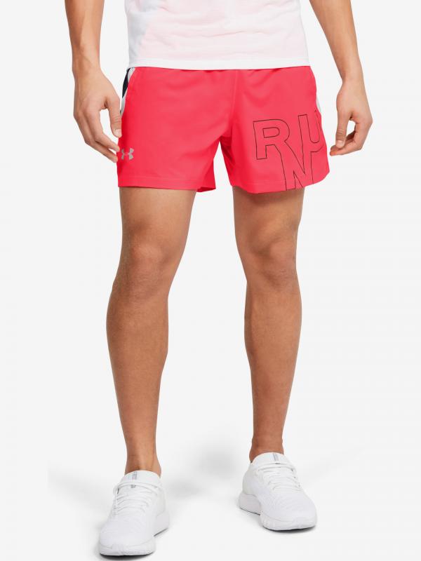 Kraťasy Under Armour M Launch Sw 5'' Graphic Short Červená